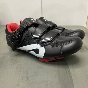 Peloton Bike Shoes Women's 10 Men's 8 Cycling Cleats Black Red EU Size 41
